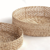 Napa Natural JULIET ABACA ROUND TRAYS, SET OF 2