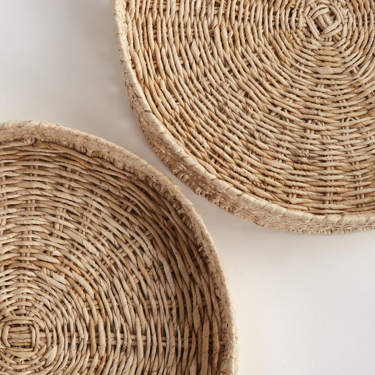 Napa Natural JULIET ABACA ROUND TRAYS, SET OF 2