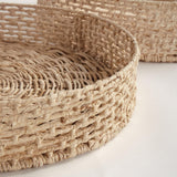 Napa Natural JULIET ABACA ROUND TRAYS, SET OF 2