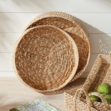 Napa Natural JULIET ABACA ROUND TRAYS, SET OF 2