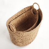 Napa Natural JOSETTE WATER HYACINTH BASKETS WITH HANDLES, SET OF 2