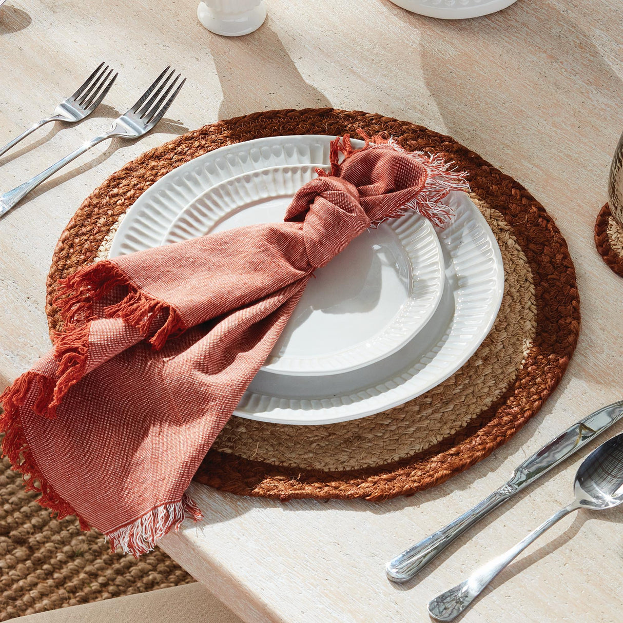 Napa Red AURA DINNER NAPKINS, SET OF 4