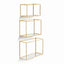 Napa Gold/Mirrored Glass DAPHNE MIRRORED WALL SHELVES, SET OF 3