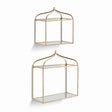 Napa Champagne ABBEY MIRRORED WALL SHELVES, SET OF 2