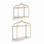 Napa Champagne ABBEY MIRRORED WALL SHELVES, SET OF 2