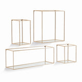 Napa Champagne DUNCAN MIRRORED WALL SHELVES, SET OF 4