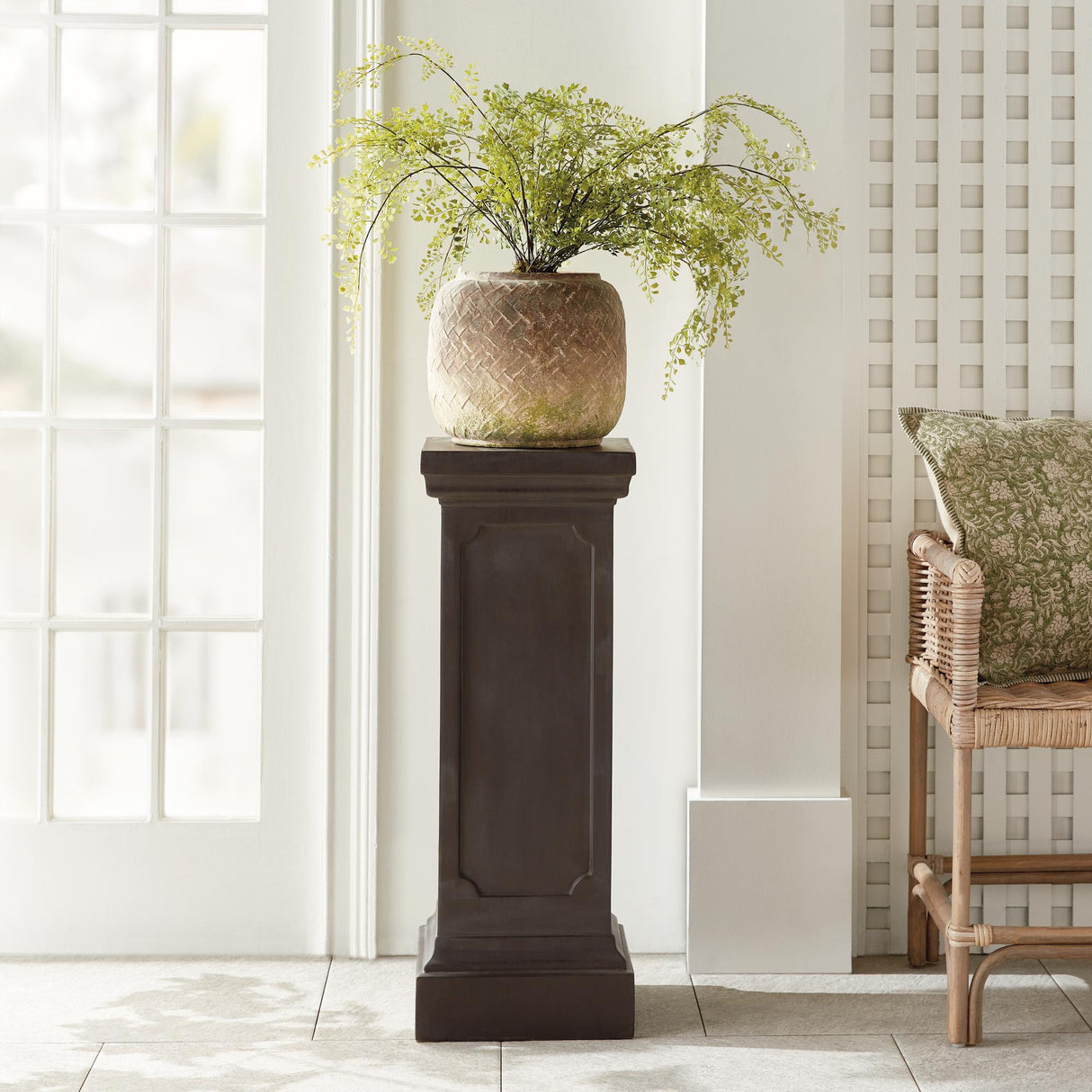 Napa Antique Black FIBRECLAY CHAMBERS PEDESTAL TALL