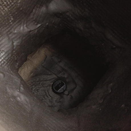 Napa Antique Black FIBRECLAY BECKETT SQ FOOTED PLANTER SMALL