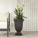 Napa Antique Black FIBRECLAY BECKETT SQ FOOTED PLANTER SMALL