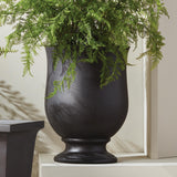 Napa Antique Black FIBRECLAY JOSIE ROUND FOOTED PLANTER