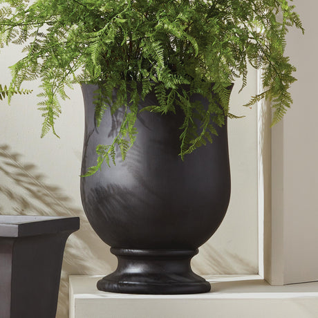 Napa Antique Black FIBRECLAY JOSIE ROUND FOOTED PLANTER