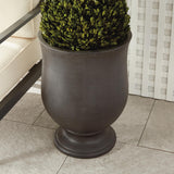 Napa Antique Black FIBRECLAY JOSIE ROUND FOOTED PLANTER