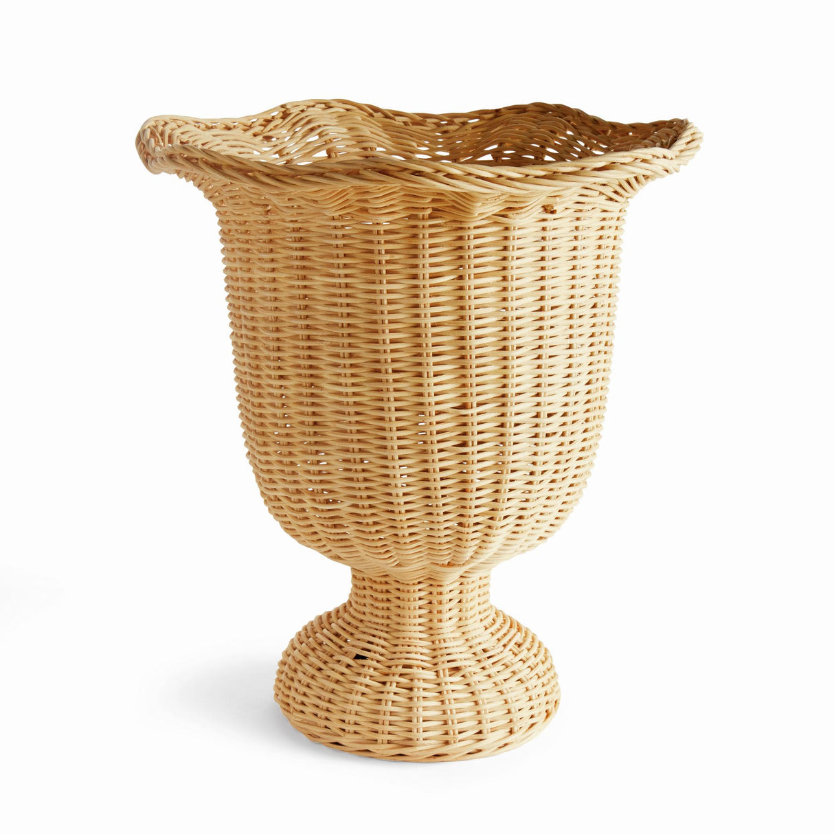 Napa Natural MYRA RATTAN SCALLOPED EDGE FOOTED URN