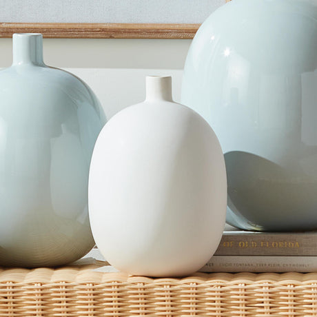 Napa White/taupe BARCLAY BUTERA SANDBAR VASE SMALL