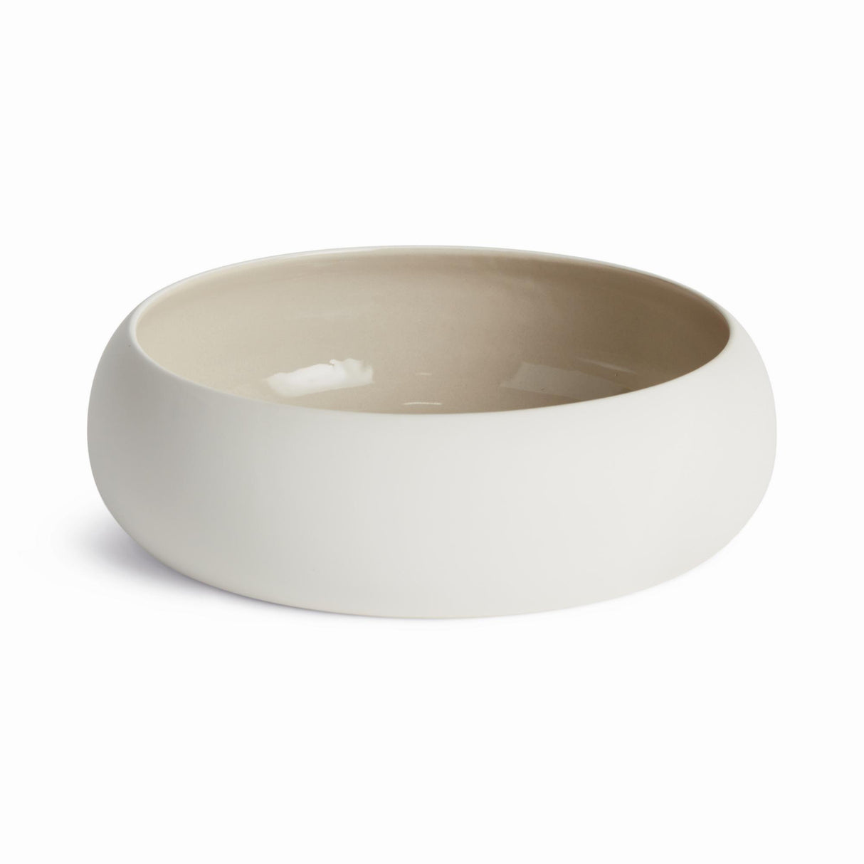 Napa White/taupe BARCLAY BUTERA SANDBAR DECORATIVE BOWL