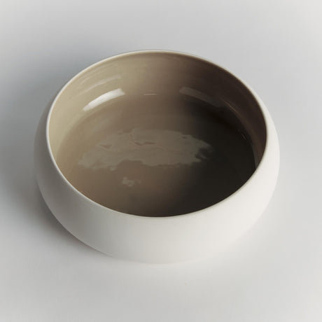 Napa White/taupe BARCLAY BUTERA SANDBAR DECORATIVE BOWL