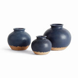Napa Navy GAVIN BUD VASES, SET OF 3