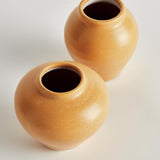 Napa Yellow SAFRIN BUD VASES, SET OF 2