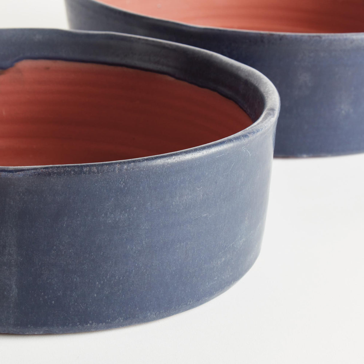 Napa Navy STUDIO DECORATIVE LOW BOWLS, SET OF 2
