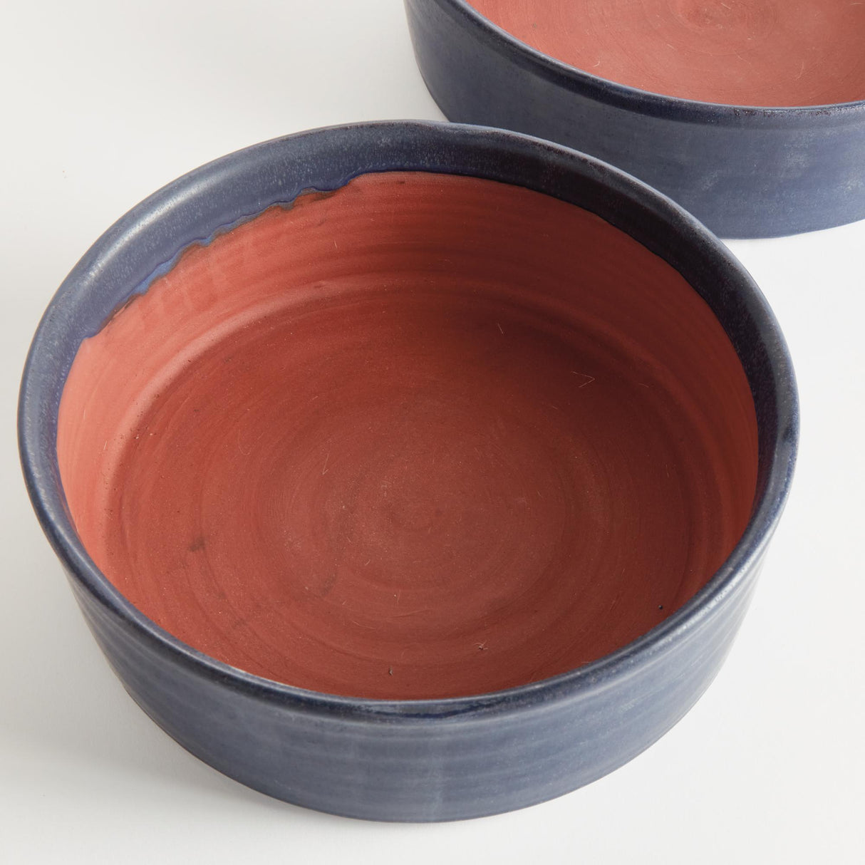 Napa Navy STUDIO DECORATIVE LOW BOWLS, SET OF 2