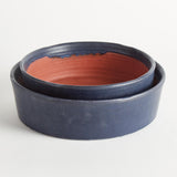 Napa Navy STUDIO DECORATIVE LOW BOWLS, SET OF 2