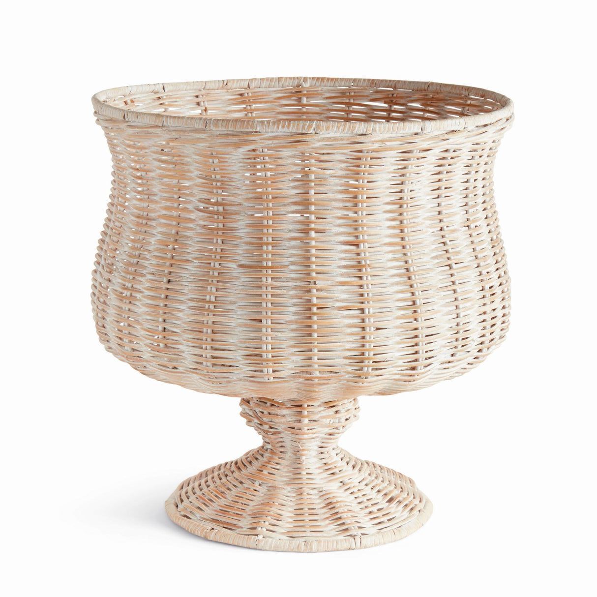 Napa Whitewash CHESAPEAKE RATTAN FOOTED URN WIDE