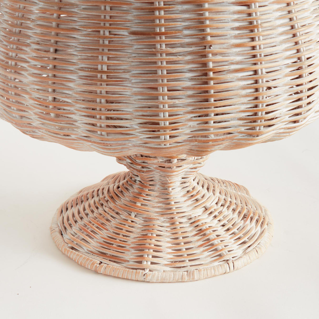 Napa Whitewash CHESAPEAKE RATTAN FOOTED URN WIDE