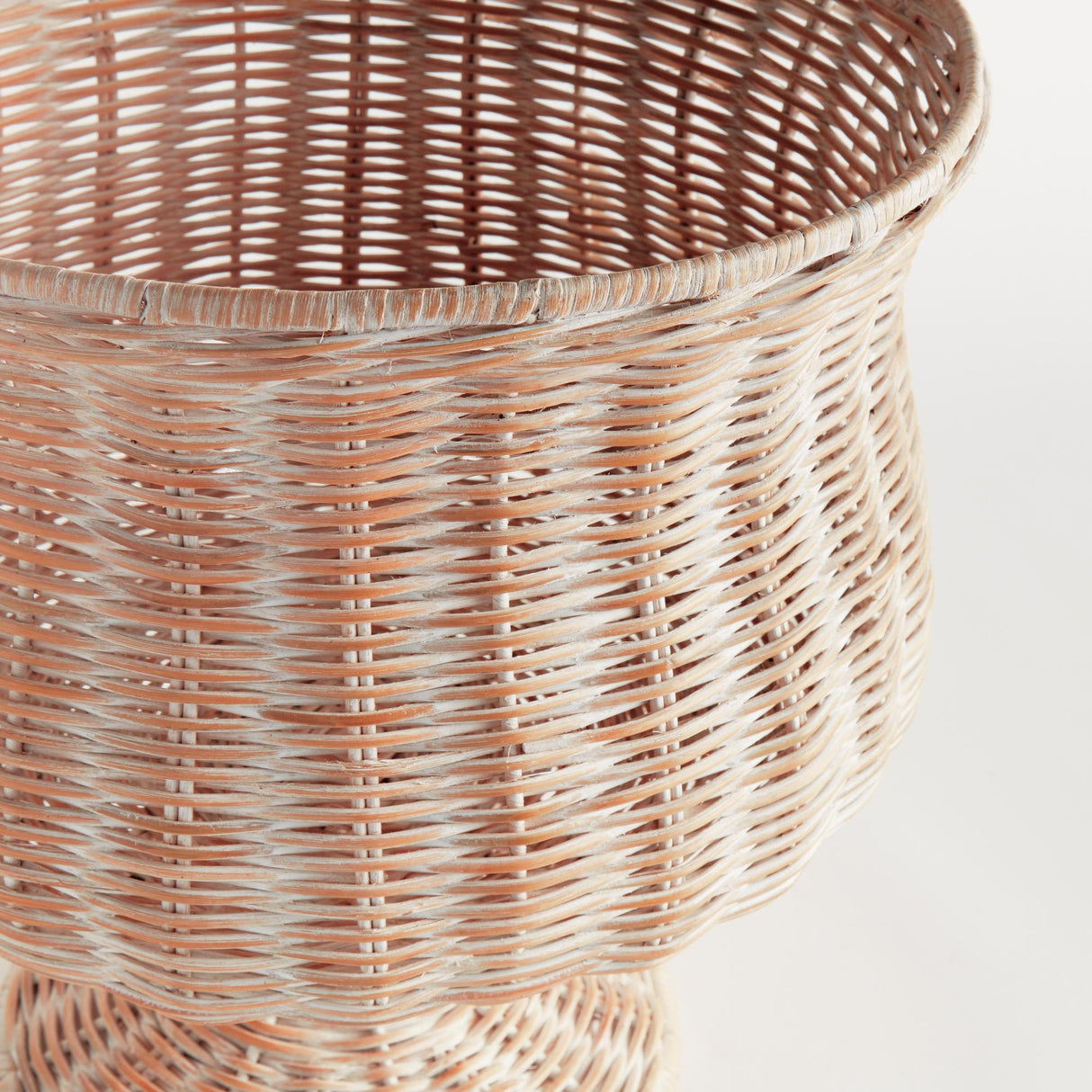 Napa Whitewash CHESAPEAKE RATTAN FOOTED URN WIDE