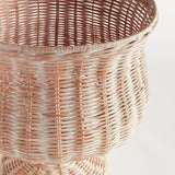 Napa Whitewash CHESAPEAKE RATTAN FOOTED URN WIDE