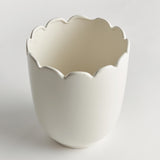 Napa Classic White MIRABELLE SCALLOPED EDGE CACHEPOT