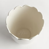 Napa Classic White MIRABELLE SCALLOPED EDGE CACHEPOT