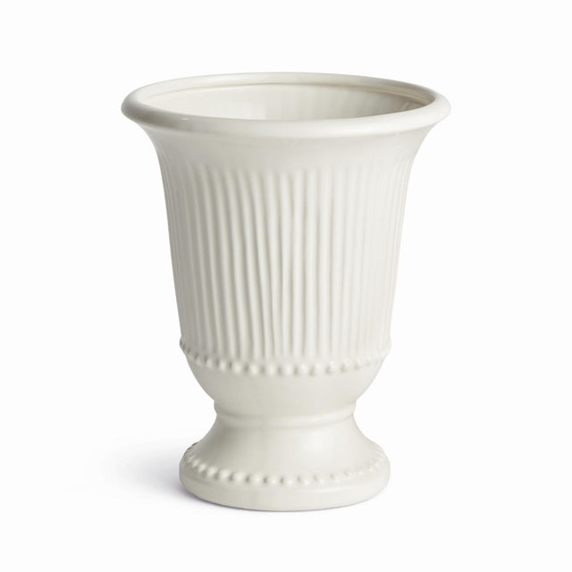 Napa Classic White MIRABELLE BEADED VASE