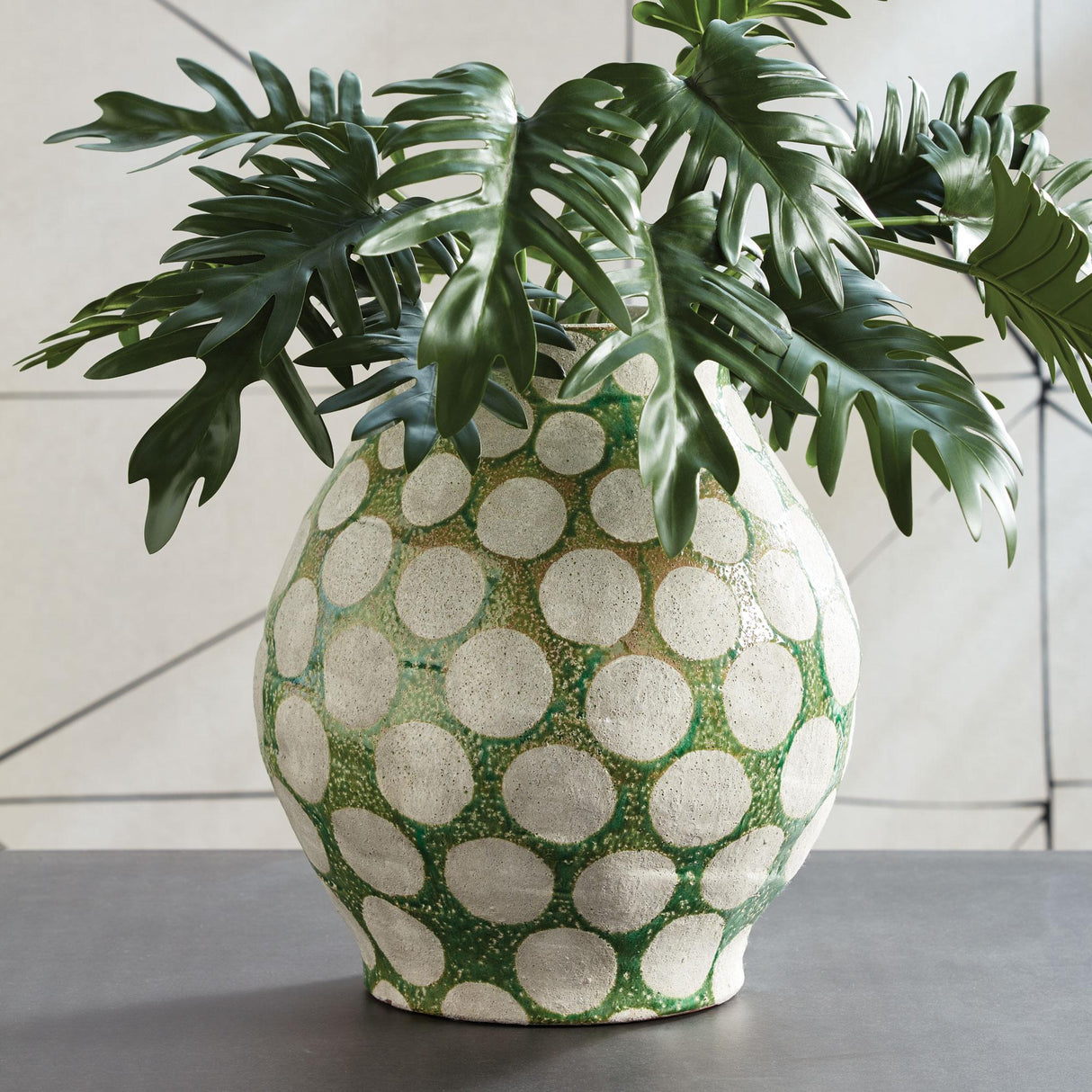 Napa Green/Light Gray KILEY VASE LARGE