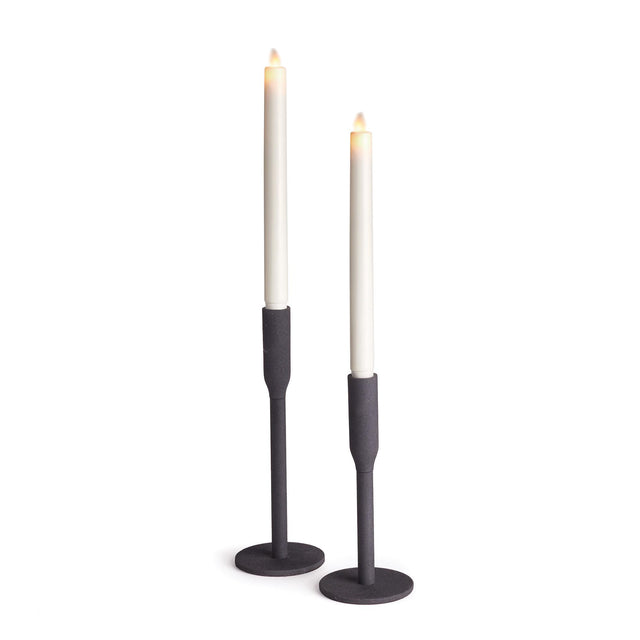 Napa Black KILLIAN TAPER HOLDERS, SET OF 2