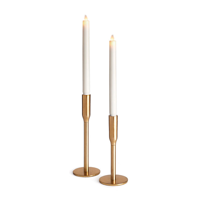 Napa Antique Brass KILLIAN TAPER HOLDERS, SET OF 2