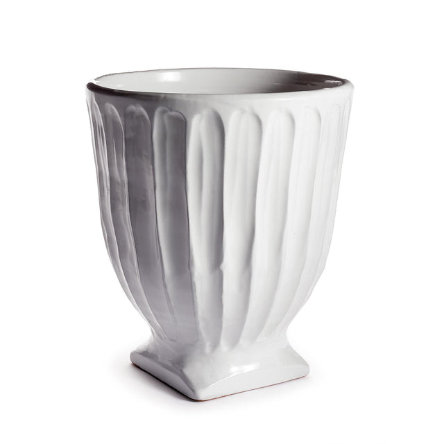 Napa White COLUMN FOOTED URN 13"