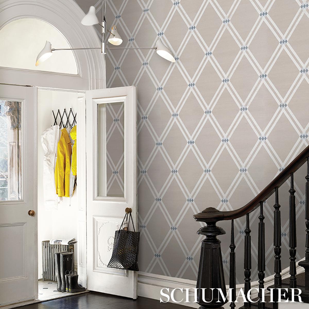 Schumacher Asolo Sisal Sky Wallpaper – DecoratorsBest