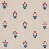 Schumacher Moira Hand Print Cerise & Ink Fabric