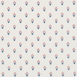 Schumacher Moira Hand Print Blue & Red Fabric