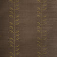 Schumacher Geo Leaf Sisal Metallic Gold & Sepia Wallpaper