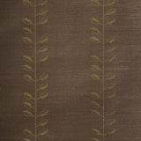 Schumacher Geo Leaf Sisal Metallic Gold & Sepia Wallpaper