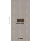 Schumacher Geo Leaf Sisal Metallic Gold & Sepia Wallpaper