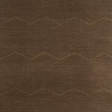 Schumacher Rivet Stripe Sisal Sepia Wallpaper