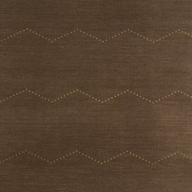 Schumacher Rivet Stripe Sisal Sepia Wallpaper
