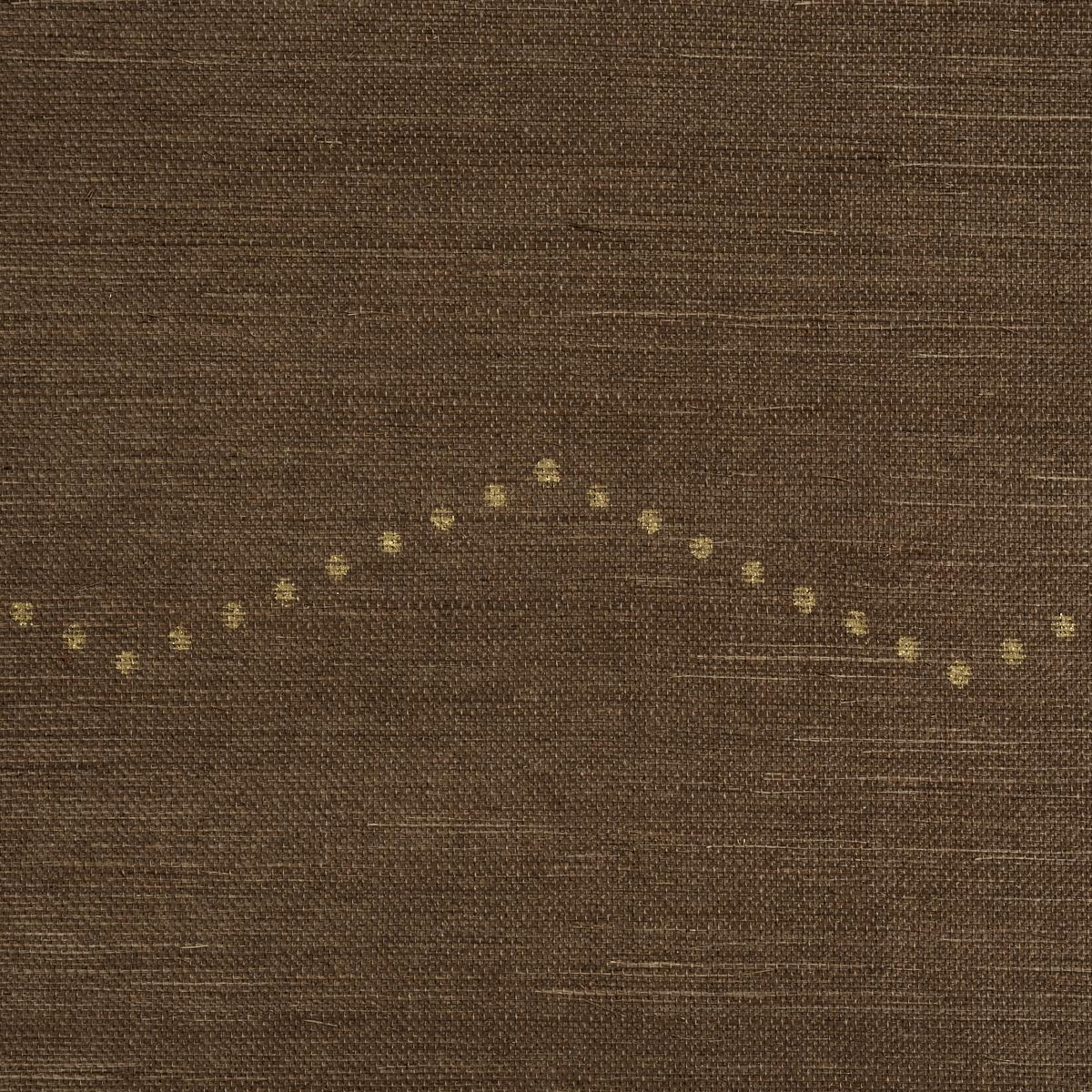 Schumacher Rivet Stripe Sisal Sepia Wallpaper