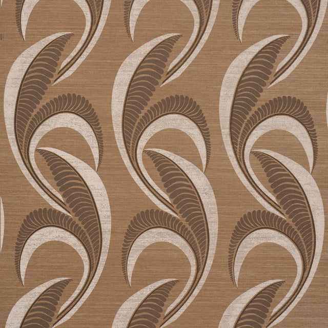 Schumacher Banana Leaf Sisal Mocha Fabric