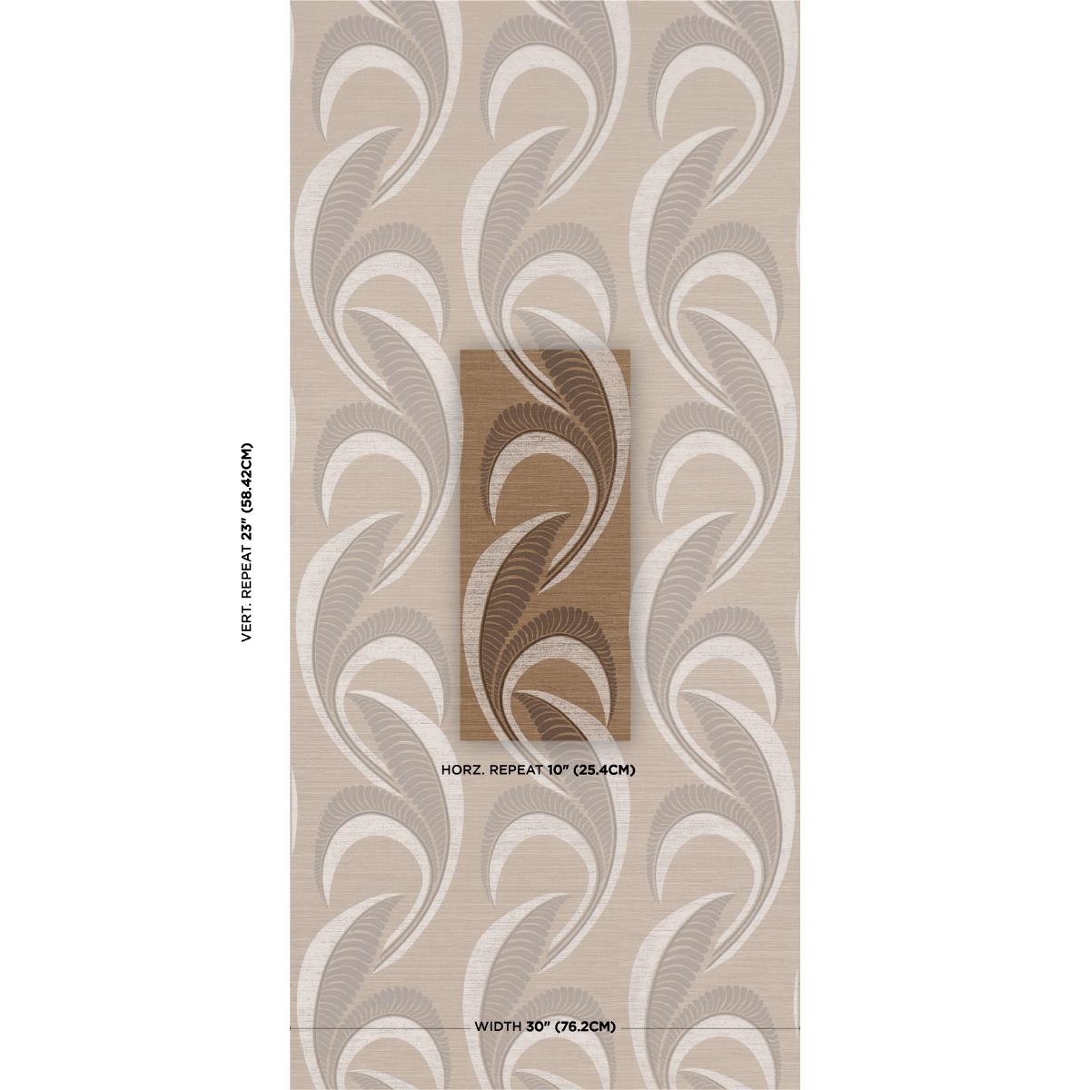 Schumacher Banana Leaf Sisal Mocha Wallpaper
