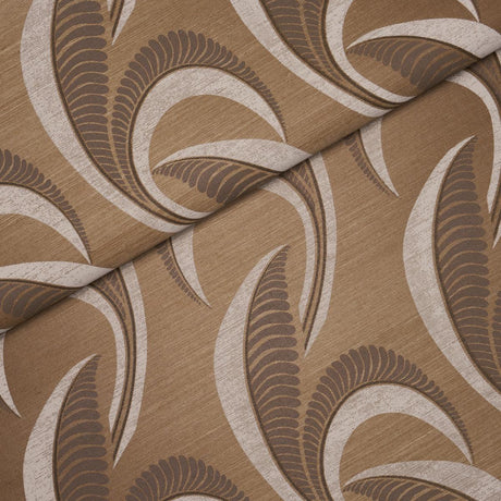 Schumacher Banana Leaf Sisal Mocha Fabric