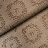 Schumacher Beveled Frame Sisal Sepia Wallpaper