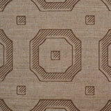Schumacher Beveled Frame Sisal Sepia Wallpaper
